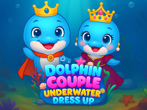 Dolphin Couple Underwater Dress Up Cover